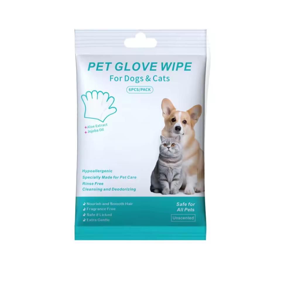 Pet cleaning gloves wet wipes